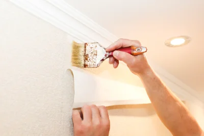 Pose de papier peint à Simandres — revêtements muraux et toiles de verre